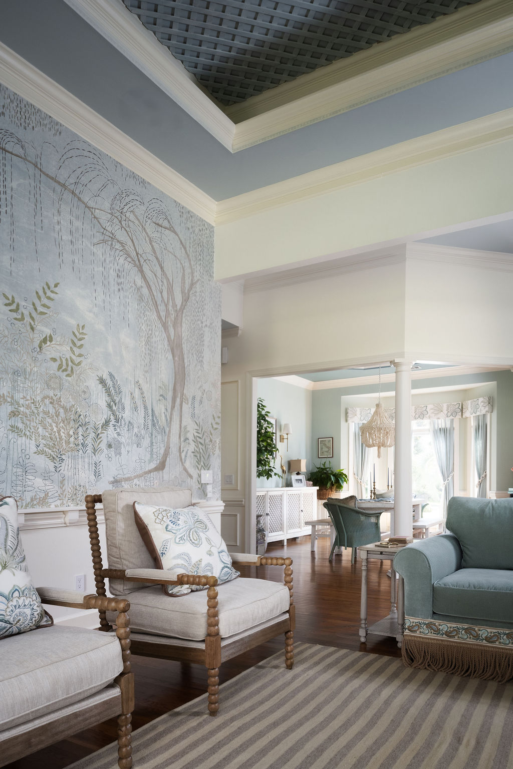 View from living room into dining room